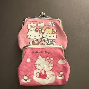 Hello Kitty Pink and White Two Coin Purse Girls mini wallet Girls bags New